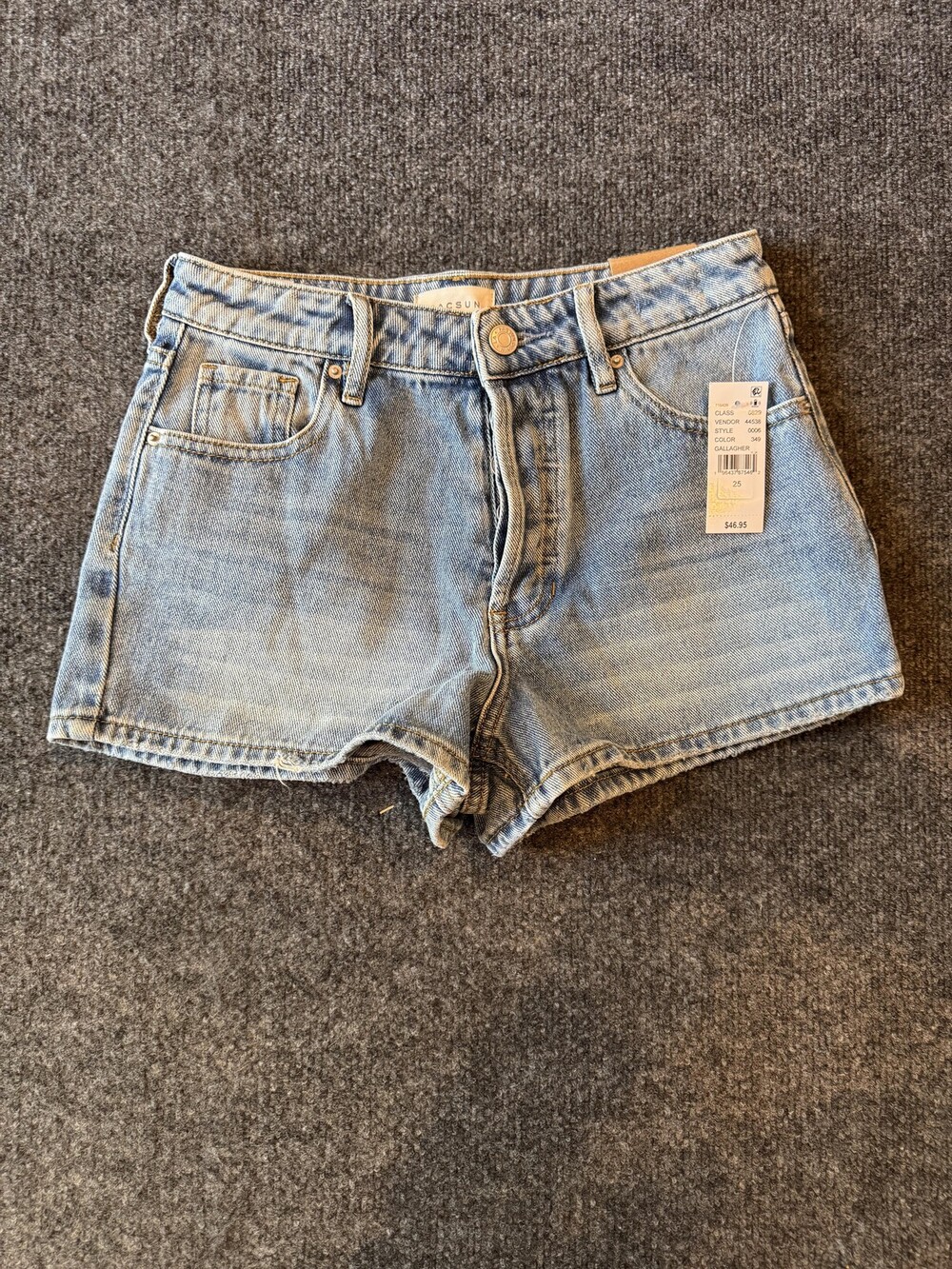 PacSun Shorts Womens 25 Blue High Rise Festival Denim Cutoff Button Fly